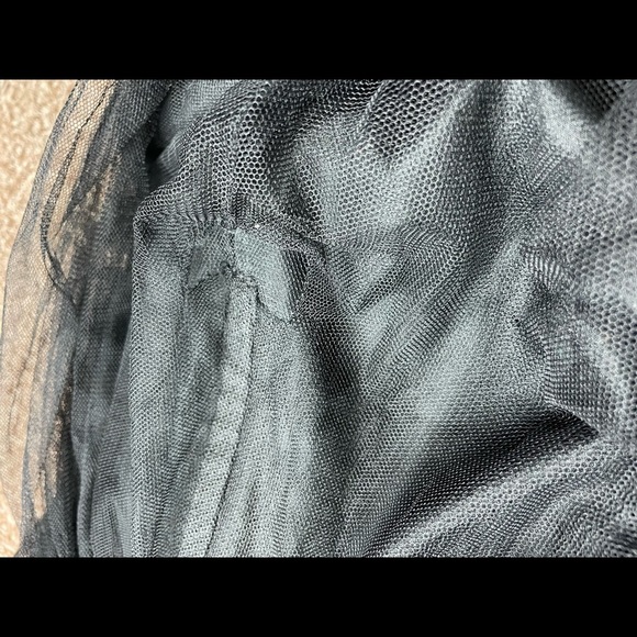 Jenny Yoo BHLDN Black Chiffon Long Dress 0 - Picture 3 of 7